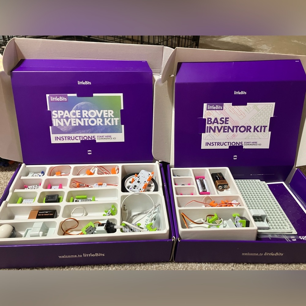 Little Bits Base Inventor Kit and Space Rover Inventor Kit.